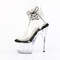 Босоніжки Pleaser Adore-791-2RS *7 дюймів на підборах, 2 3/4 дюйма з PF стразами, чорні/прозорі