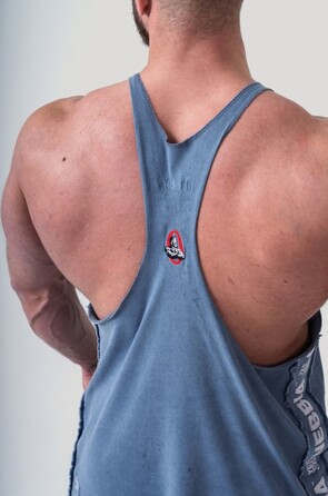 Майка Nebbia Washed Muscle Back Stringer GOLDEN AGE Blue 791