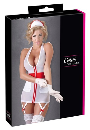 Сексуальний костюм медсестри Cottelli Collection Nurse 2 предмети, білий, S
