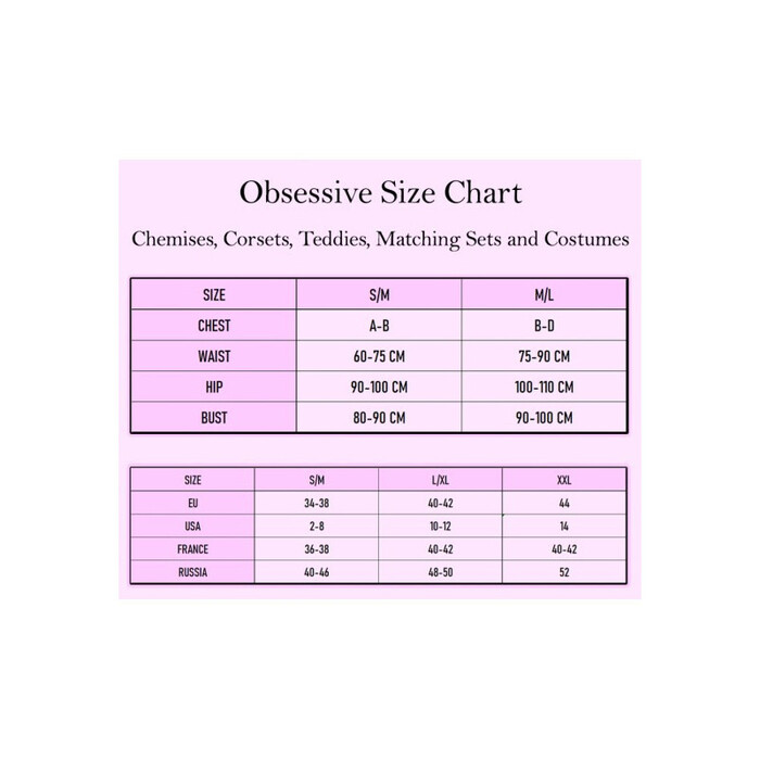 Панчохи під пояс Obsessive Girlly L/XL бежевий, рожевий