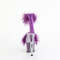 Босоніжки Pleaser Adore-724F *7 дюймів на підборах, 2 3/4 дюйма з хутра марабу PF з манжетою на щиколотці, блискавка ззаду, фіолетові