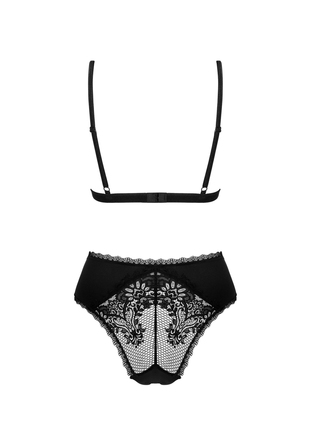 Кружевное боди Obsessive Maderris M/L Черное