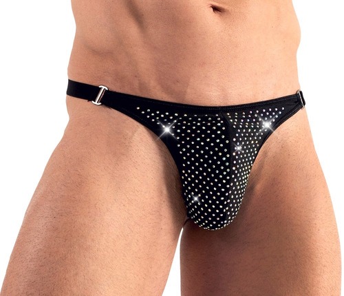 Мужские стринги со стразами Sven Joy Ment Men's String, черный, L