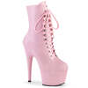 Ботильоны Adore-1020, каблук 7 дюймов, высота 2 3/4 дюйма, шнуровка спереди, молния сбоку, нежно-розовый цвет
