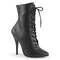 Ботильоны Pleaser Boots Seduce-1020 высотой 5 дюймов со шнуровкой и боковой молнией, чёрные из искусственной кожи