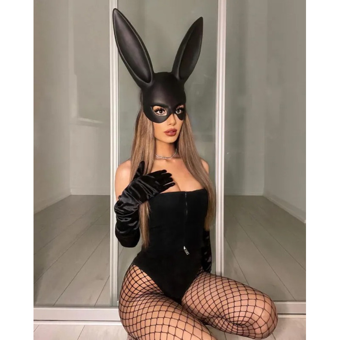 Маска Кролика для доповнення сексуального костюма Leg Avenue, білий