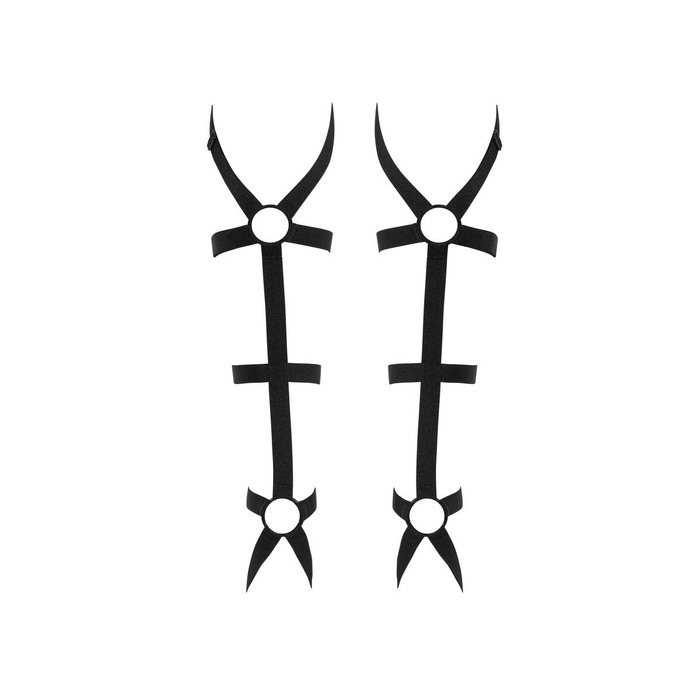 Портупеї на ноги Obsessive Armares з еластичної тканини, O/S