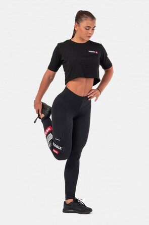 Топ Minimalist Logo NEBBIA crop top 600 Black