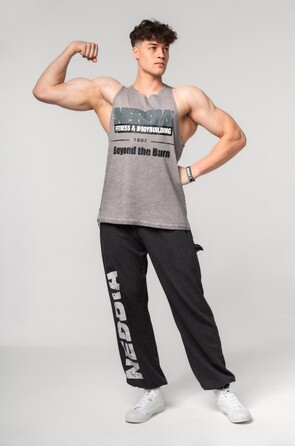 Майка Nebbia Washed-off Oversized Stringer MAX OUT Light Grey 359