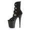 Босоніжки Pleaser Flamingo-800-24 на підборах 8 дюймів, 4-дюймові босоніжки з перехресним принтом PF, блискавка ззаду, чорні