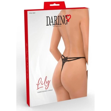 Трусики стрінги із сітки Daring Intimates Lily, чорний, S/M