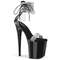 Босоножки Pleaser Flamingo-827RS *Каблук 8 дюймов, манжета на щиколотке 4 дюйма, босоножкии с PF, молния сзади, прозрачный/черный