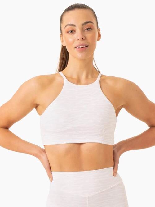 Топ Transform Reversible Sports Crop - White Zebra