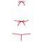 Боді Obsessive LUIZA Teddy Rood, з мереживом, червоне, S/M