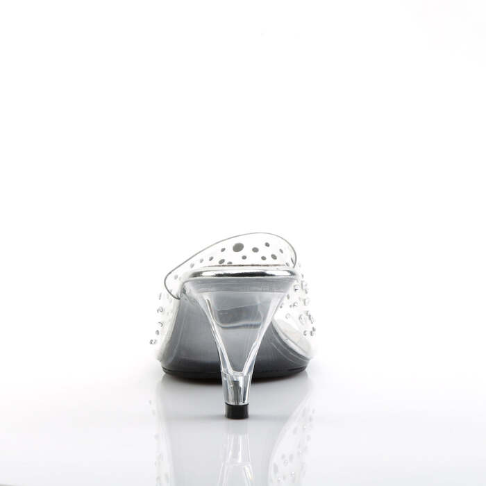 Шлёпанцы Belle-301RS **Шлёпанцы с каблуком 3 дюйма и союзкой RS, прозрачные