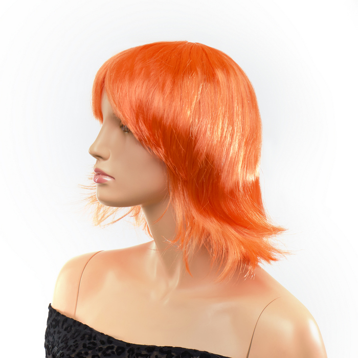 Перука каре з чубчиком Fetish Hair, помаранчева, 25 см