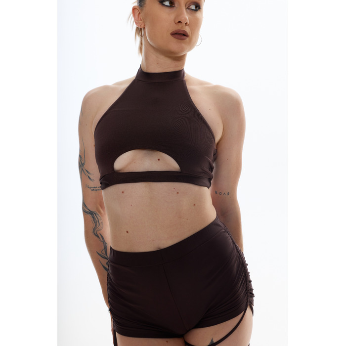 HALTER top Chocolate matte biflex_ шоколадний матовий біфлекс