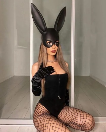 Маска Кролика для доповнення сексуального костюма Leg Avenue, білий