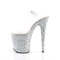 Босоножки Pleaser Flamingo-808LG. Каблук 8 дюймов, ремешок на щиколотке 4 дюйма, прозрачный/серебристый.
