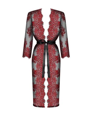 Пеньюар кружевной Obsessive Redessia peignoir S/M