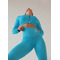 ЛЕГІНСИ BLUE LEGGINGS WIITH DETAIL ON THE BACK