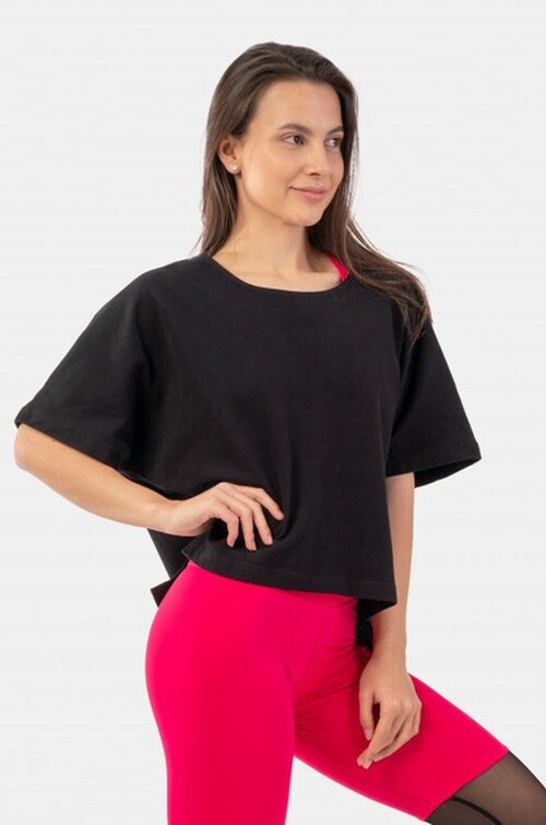 Футболка Organic Cotton Loose Fit 'The Minimalist” Crop Top 417 Black