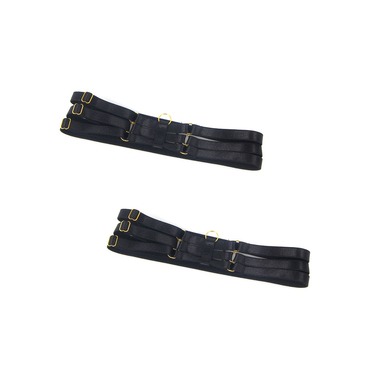 Комплект білизни чорний в сіточку Star Night з поясом та гартерами, M