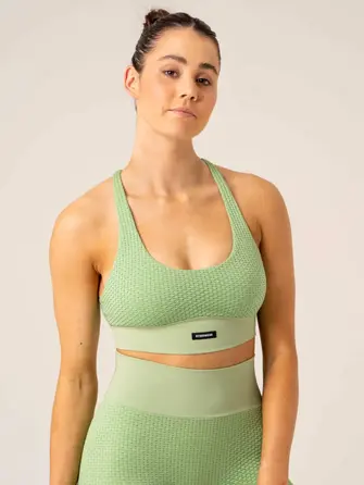 Топ Ryderwear Honeycomb Seamless Sports Bra - Sage