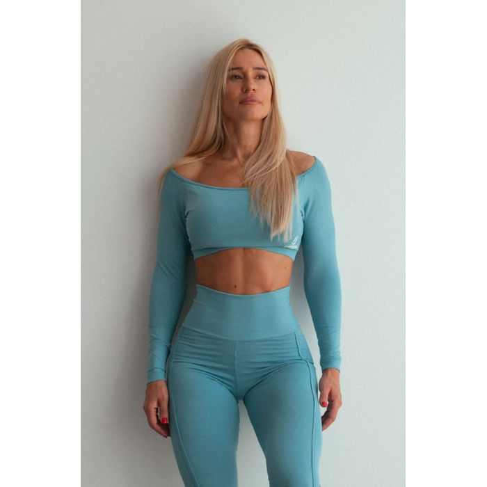 ТОП SKY BLUE TOP OFF THE SHOULDER 14674