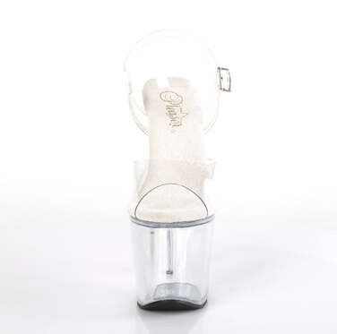 Босоніжки Radiant-708 **7-дюймовий каблук, 3 1/4-дюймовий ремінець на щиколотці PF, прозорі