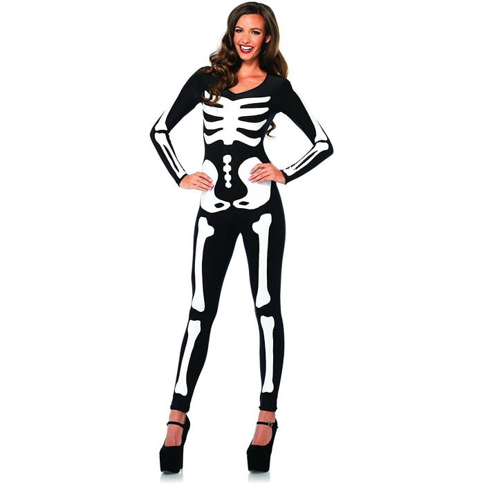 Костюм скелета, світиться у темряві Leg Avenue Womens Skeleton Bodysuit Halloween, розмір S
