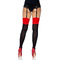 Непрозорі панчохи з червоними вставками Leg Avenue Opaque 2 Tone Stockings O/S