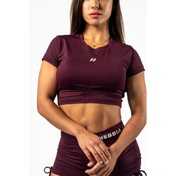 Топ Nebbia Open-back Cropped Top STRONG BEAUTY Dark Red 430