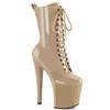 Ботинки Enchant-1040, каблук 8 дюймов, высота ботинок 3 3/4 дюйма, шнуровка, молния сбоку, бежевый