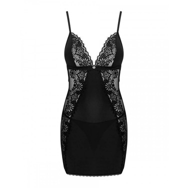 Пеньюар и стринги Obssesive Maderris chemise & thong XS/S
