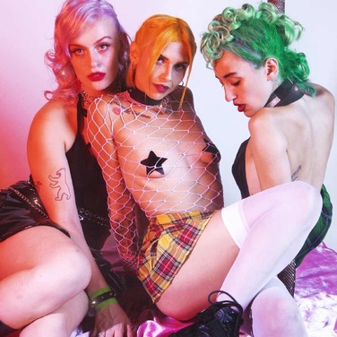 Прикраса для грудей Flash - Heart Black Bijoux Indiscrets