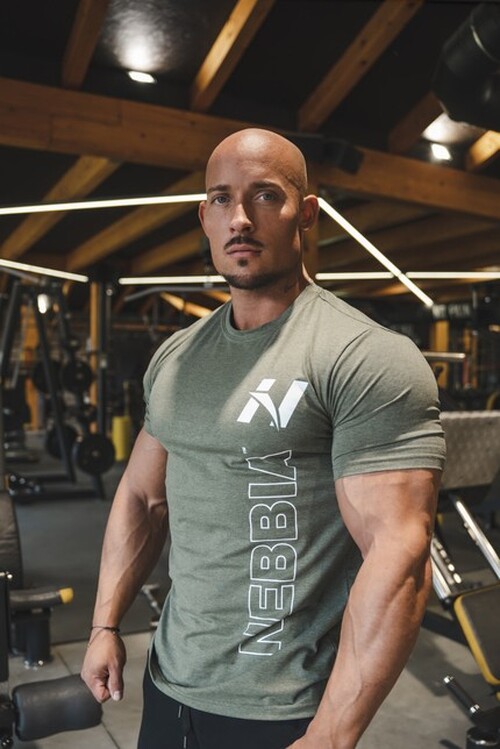 ФУТБОЛКА VERTICAL LOGO NEBBIA T-SHIRT KHAKI 293