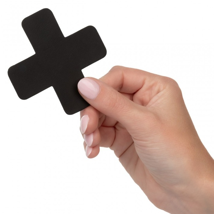 Пестиси на соски у формі хрестів Boundless CalExotics, самоклеючі, чорні