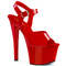 Босоножки Pleaser Sky-308N, каблук 7 дюймов, ремешок на щиколотке шириной 2 3/4 дюйма, красные