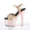 Босоножки Pleaser Adore-709HGCH *Каблук 7 дюймов, босоножкии с ремешком на щиколотке шириной 2 3/4 дюйма, розовое золото
