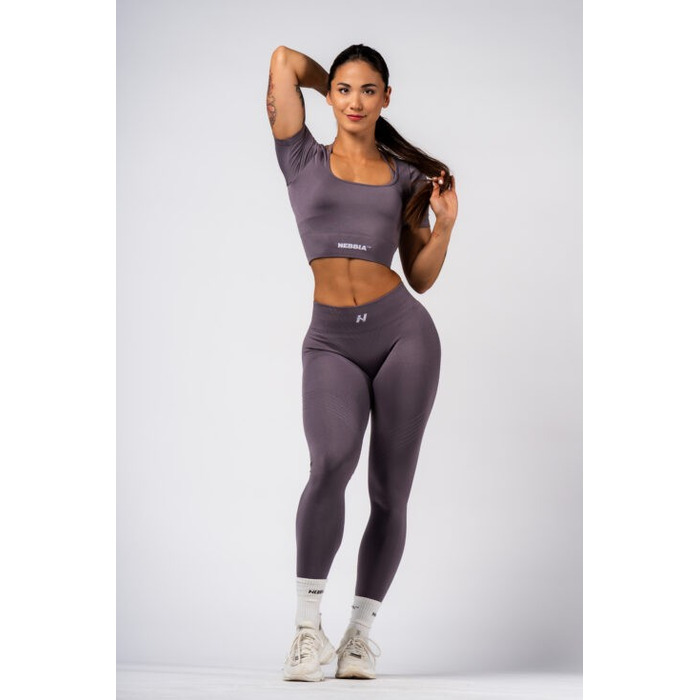 Топ Nebbia Shaping Crop Top FLOW SEAMLESS Dark Grey 499