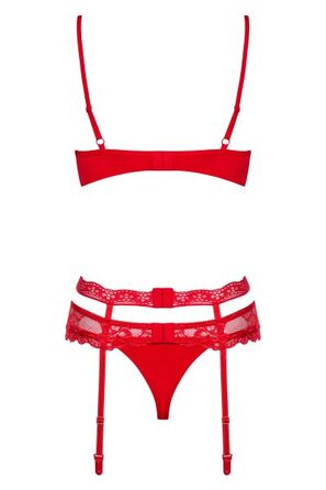 Комплект Obsessive Heartina 3 pcs set S / M S \ M червоний