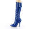 Чоботи Pleaser до коліна Boots Seduce-2000, прості, еластичні, 5 дюймів, з блискавкою збоку, темно-сині
