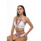 Combo Mesh – Шорти з сіткою та кольоровими стрічками для pole dance, heels і сценічних виступів - біло-рожевий