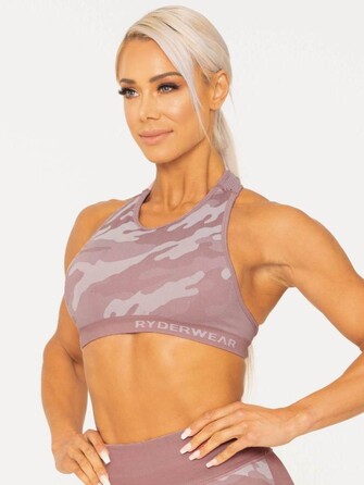 Топ Ryderwear Camo Seamless Sports Bra Purple