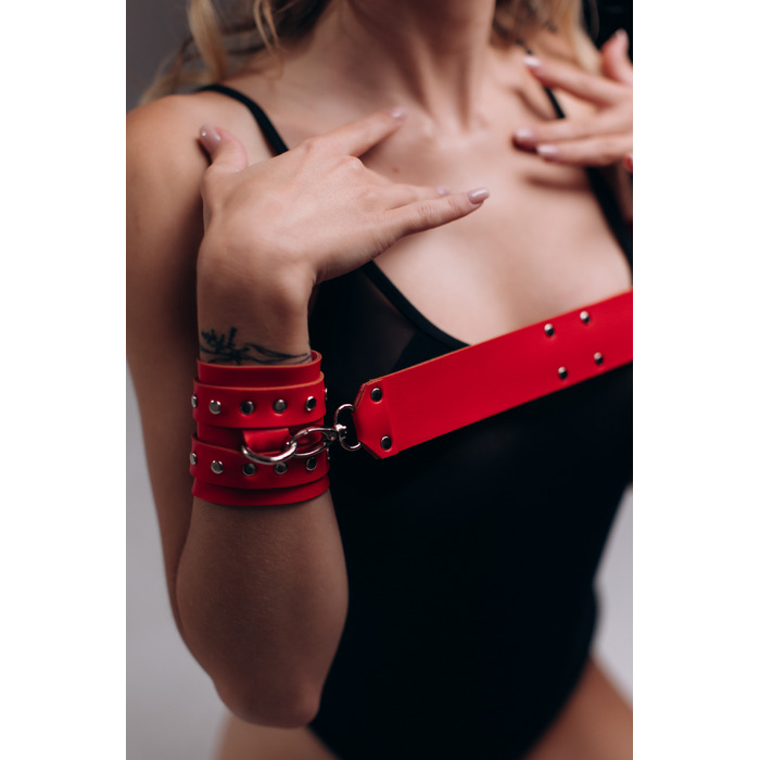 Наручники Candy Hero HC5R экокжа/RED