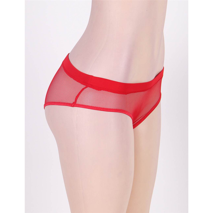 Трусики з відкритим доступом Star Night червоні XS-S