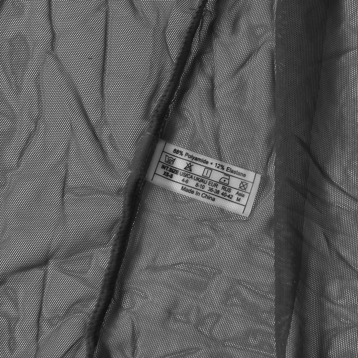 Халат Star Night з мереживом та поясом, чорний, XS-S