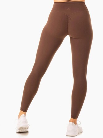 Леггинсы Serene Cross Over Scrunch Leggings - Chocolate