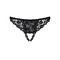 Мереживні трусики з доступом Letica crotchless thong black L/XL - MINI